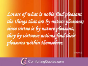 Quote on Lovers and Virtue by Aristotle