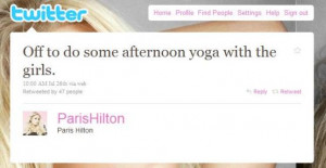 Paris Hilton Afternoon Yoga