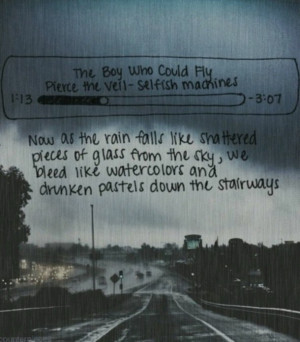 lyrics, pierce the veil, quotes, the boy who could fly