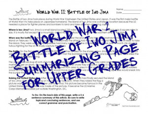 Squarehead Teachers: WW2 Battle of Iwo Jima worksheet (free printable ...