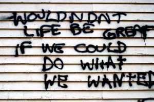 Misspelled wall graffiti - RI USA