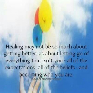 ... of the beliefs – and becoming who you are.” ~ Rachel Naomi Remen