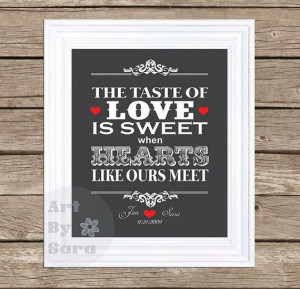 The taste of love is sweet- Johnny Cash personalized love quote Subway ...
