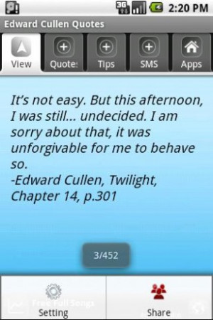 View bigger - Edward Cullen Quotes for Android screenshot
