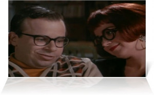 Rick Moranis (Louis Tully) and Annie Potts (Janine Melnitz) in ...