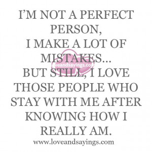 not a perfect person