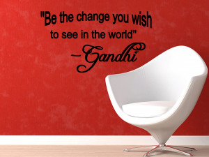 Details about Gandhi Inspirational Motivational Wall Decal Wall Quote ...