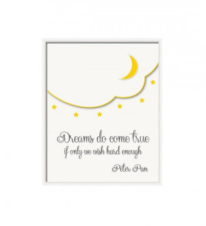 Peter Pan quote- Printable art- INSTANT DOWNLOAD- Yellow and grey ...