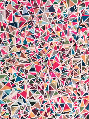 Shard by Greg Lamarche . Paper Collage. Via Emily Bird’s Pinterest .