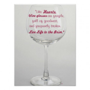 Wine Glass quote Print