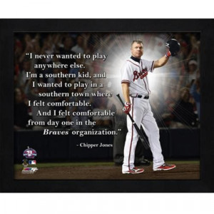 Chipper Jones Atlanta Braves Framed 11x14 