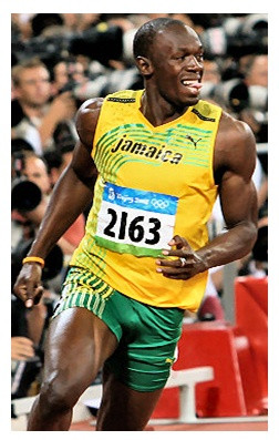 Super star Olympian Usain Bolt. Jamaican track and field runner. Great ...