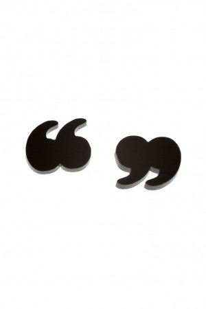Quotes Stud Earrings