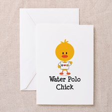 Water Polo Chick Greeting Card for