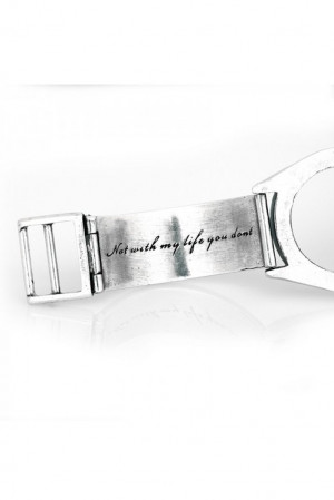 low luv by erin wasson - faceless watch with engraved quote (silver ...