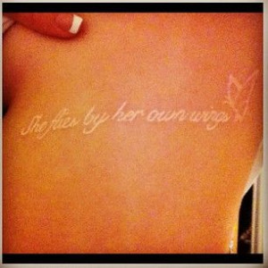 Healed White Ink Tattoos. Love the quote! Really want it