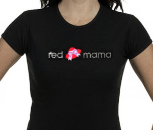 Red Hat Mama Rhinestone Tshirt