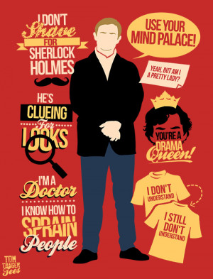 Illustration funny quotes sherlock design martin freeman Benedict ...