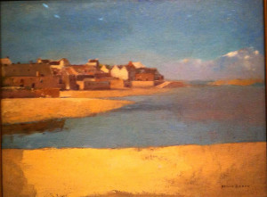Odilon Redon Village by the Sea in Brittany, 1880