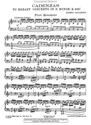 Cadenzas to Piano Concertos from the Classical Repertoire