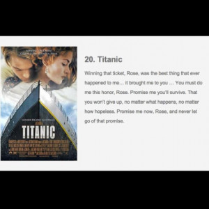 Best love quote from Titanic. *kls