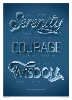 Inspirational quotes: Serenity Prayer poster