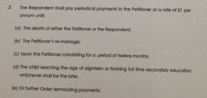 ... he has no legal obligation to pay child maintenance (paragraph 3