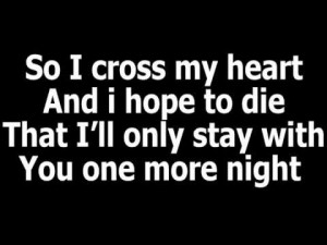 Maroon 5 One More Night Lyrics