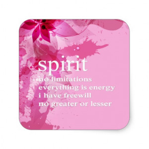 Pink Abstract Inspirational Spiritual Quote Sticker