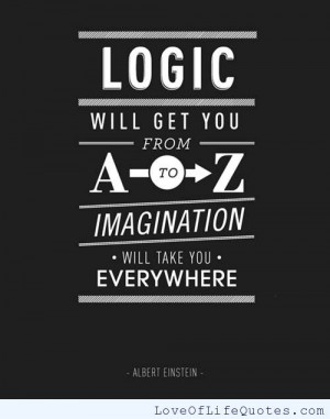 Albert Einstein – Logic will get you from A – Z