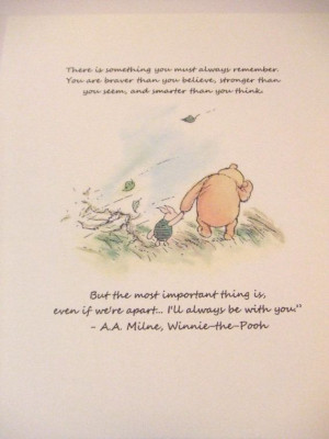 Always Remember - Winnie the Pooh Quote - Classic Pooh and Piglet 8x10 ...