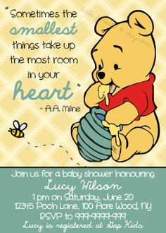 ... baby shower | Winnie the Pooh Baby Shower Invitation ... | Ginger baby