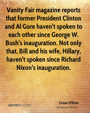 Vanity Fair magazine reports that former President Clinton and Al Gore ...