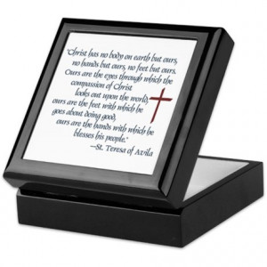 ... Gifts > Catholic Living Room > St. Teresa of Avila Quote Keepsake Box