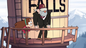 Mabel brings Grunkle Stan to the top of a water tower to help him ...