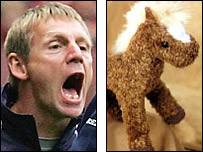 Stuart Pearce and toy horse