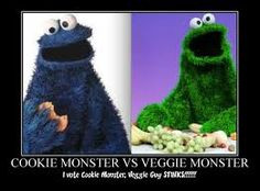 ... mom and say i quote i want vegetables not happening rip cookie monster