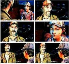 Kenny and Clementine in season 2 twdg | funny The Walking Dead ...
