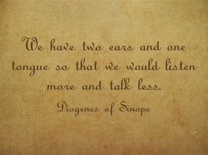 Diogenes of Sinope Quote About Listening