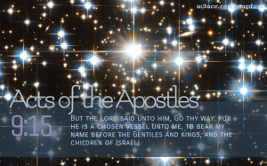 Bible Quote Acts of the Apostles 9:15 Inspirational Hubble Space ...