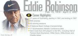 Happy Birthday Coach Eddie Robinson!!!
