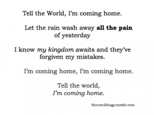 coming home, lyrics, misery, pain, pdiddy, quote, rain, typography ...