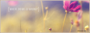 Where Did We Go Wrong? Facebook Cover