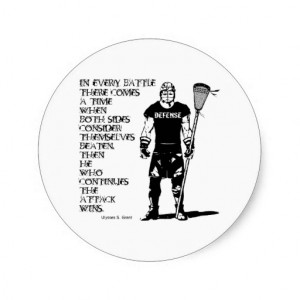 Lacrosse Defense Quote1 Sticker