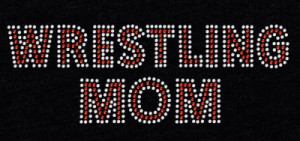 Wrestling Mom Rhinestone T Shirt