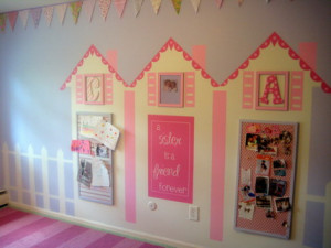 Pink Quotes Sister Wall Murals Stickers for Pink Teenage Girls Bedroom ...