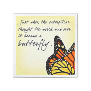 Butterfly Life Struggle Inspirational Quotes Disposable Napkin