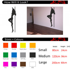 Details about Pole Dancer Vinyl Wall Quote,Wall Stickers, Wall Decals ...