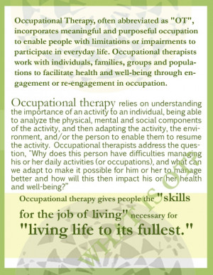 Occupational Therapy Quotes Sayings Occupational therapy
