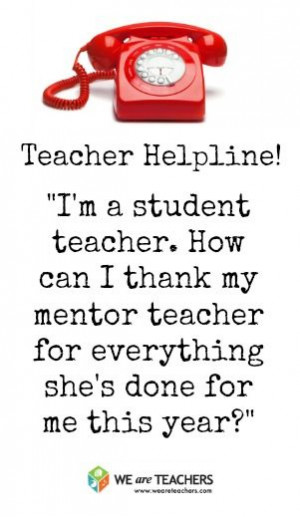 How Can I Thank My Mentor Teacher? #weareteachers